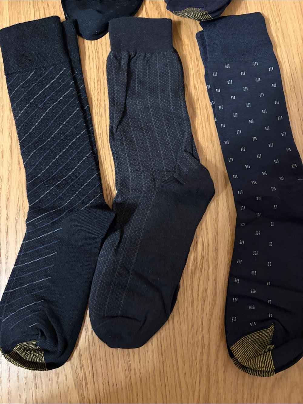 Gold Toe Men's Black & Navy Dress Sock Six-Pack - Picture 3 of 3